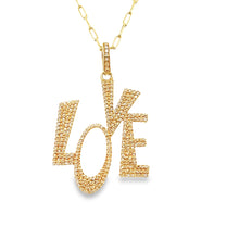 Load image into Gallery viewer, Deco Diamond LOVE Necklace