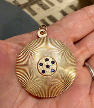 Load image into Gallery viewer, 14kg Vintage Engine Turn and Sapphire Pendant