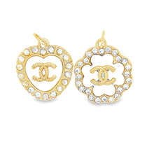Load image into Gallery viewer, Chanel Vintage Gold Pearl Heart Button Pendant
