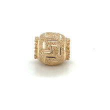 Load image into Gallery viewer, 14kg Vintage Etched Greek Key Barrel Bead