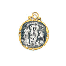 Load image into Gallery viewer, 24kg Diamond and Silver Owl Pendant