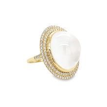 Load image into Gallery viewer, 14kg White Diamond and Moonstone Ring
