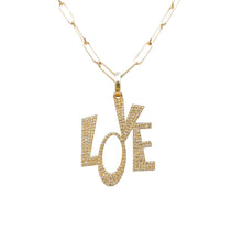 Load image into Gallery viewer, Deco Diamond LOVE Necklace
