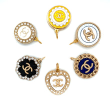 Load image into Gallery viewer, Chanel Vintage Gold Pearl Heart Button Pendant