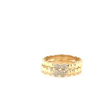 Load image into Gallery viewer, 14kg Diamond Circle Stackable Rings
