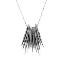 Load image into Gallery viewer, Silver Spike and Diamond Necklace
