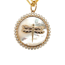 Load image into Gallery viewer, 14kg Mother of Pearl and White Diamond Dragonfly
