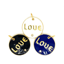 Load and play video in Gallery viewer, Enamel Love Circle Pendant
