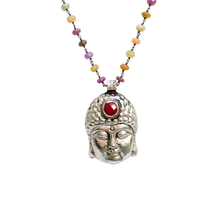 Load image into Gallery viewer, Buddha Pendant on Sapphire Chain
