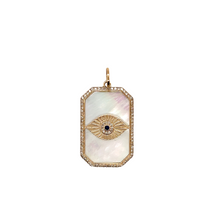 Load image into Gallery viewer, 14kg Mother Of Pearl and Evil Eye Dog Tag
