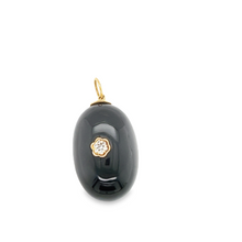 Load image into Gallery viewer, 14kg Large Black Onyx Egg with Diamond Flower
