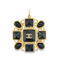 Load image into Gallery viewer, Black Vintage Square Chanel Pendants
