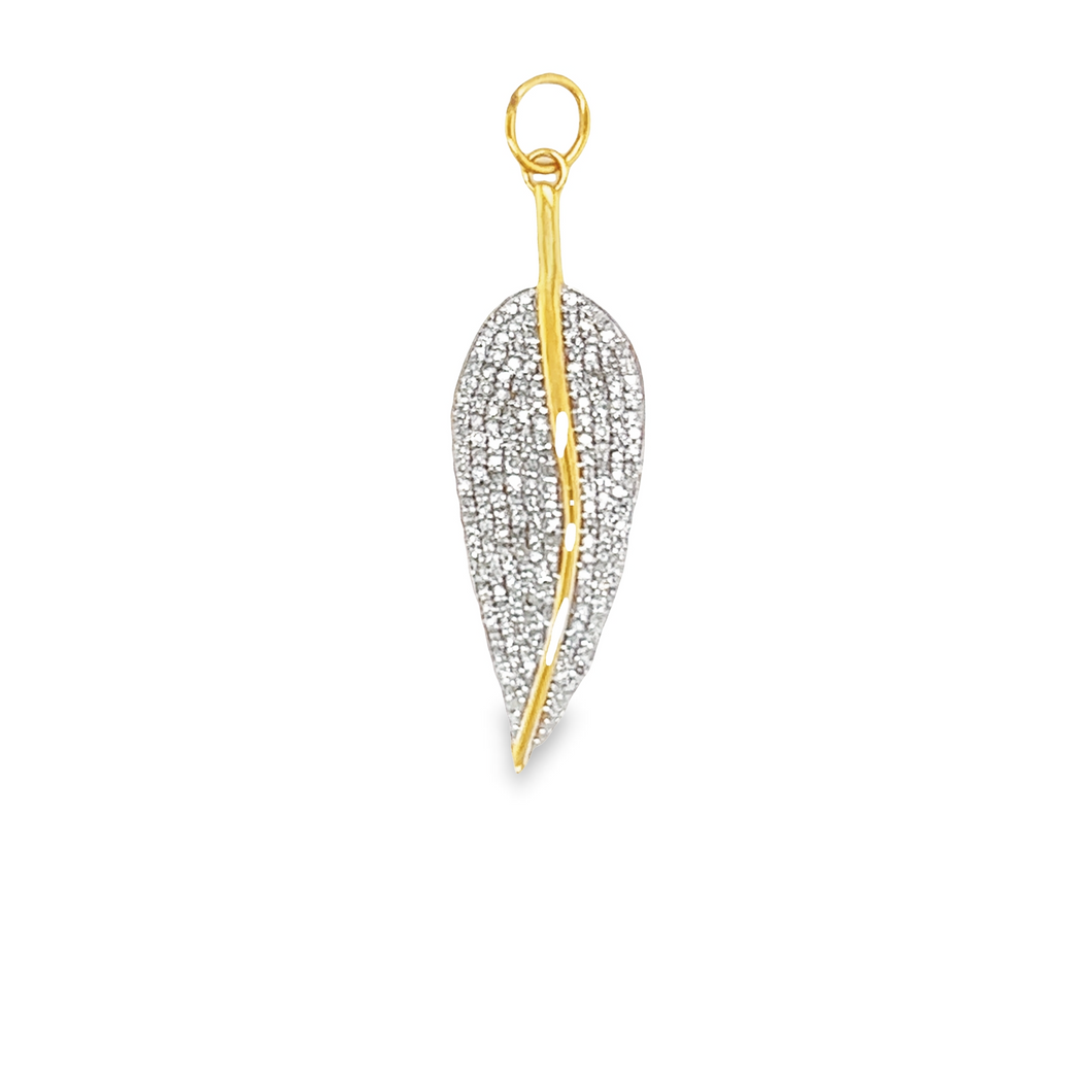 Diamond Leaf Pendant