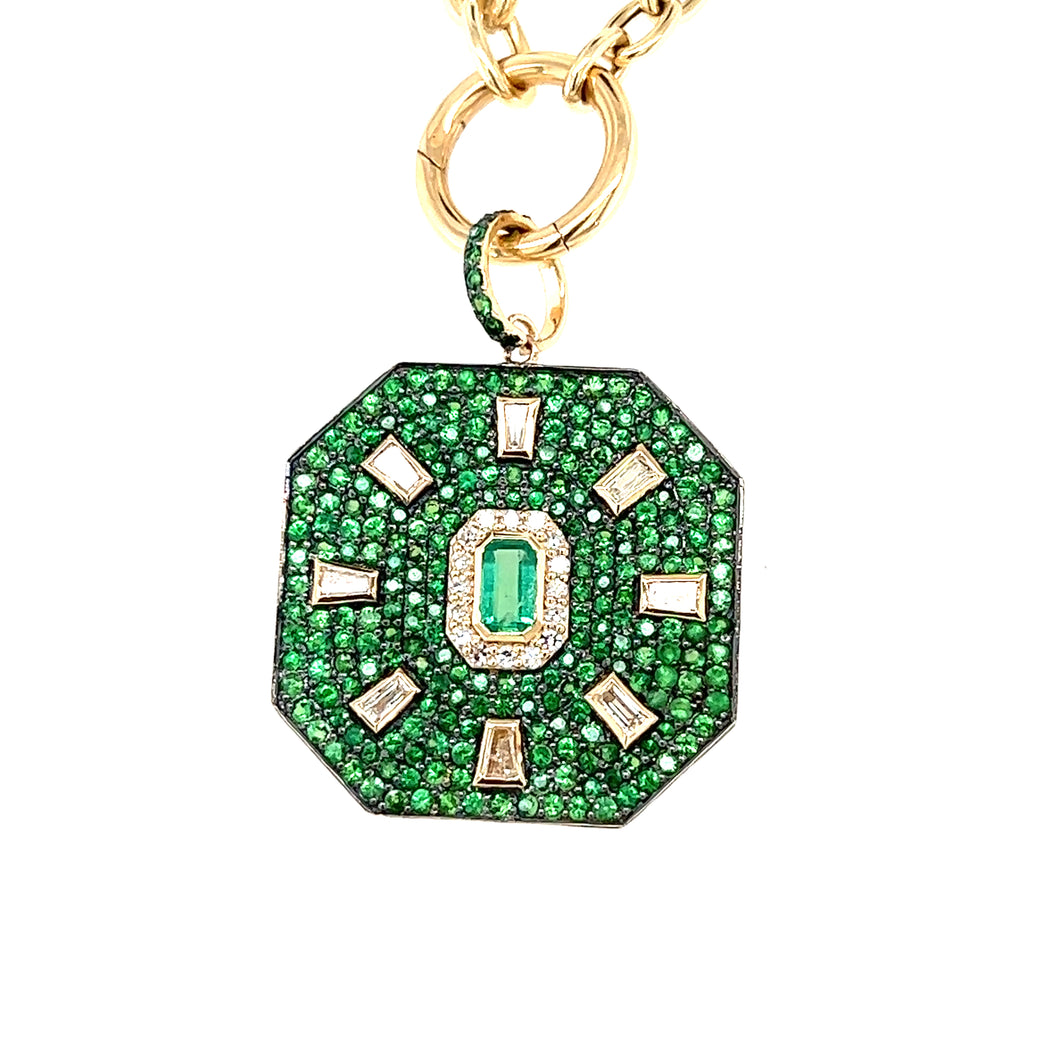 14kg Emerald and Diamond Octagon