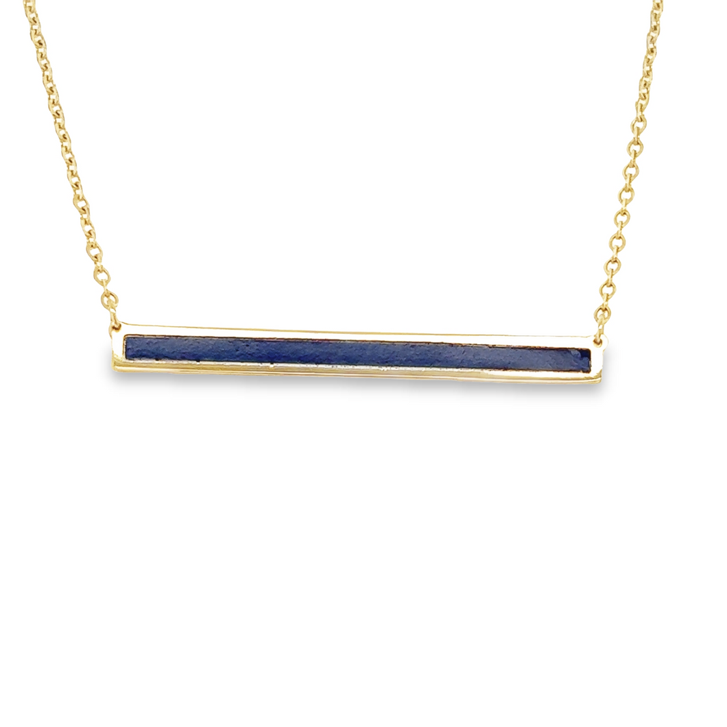 14kg Lapis Bar Necklace