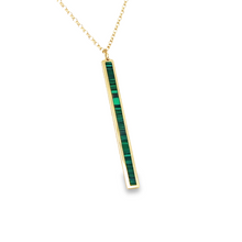 Load image into Gallery viewer, 14kg Malachite Bar Necklace
