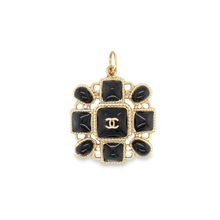 Load image into Gallery viewer, Black Vintage Square Chanel Pendants
