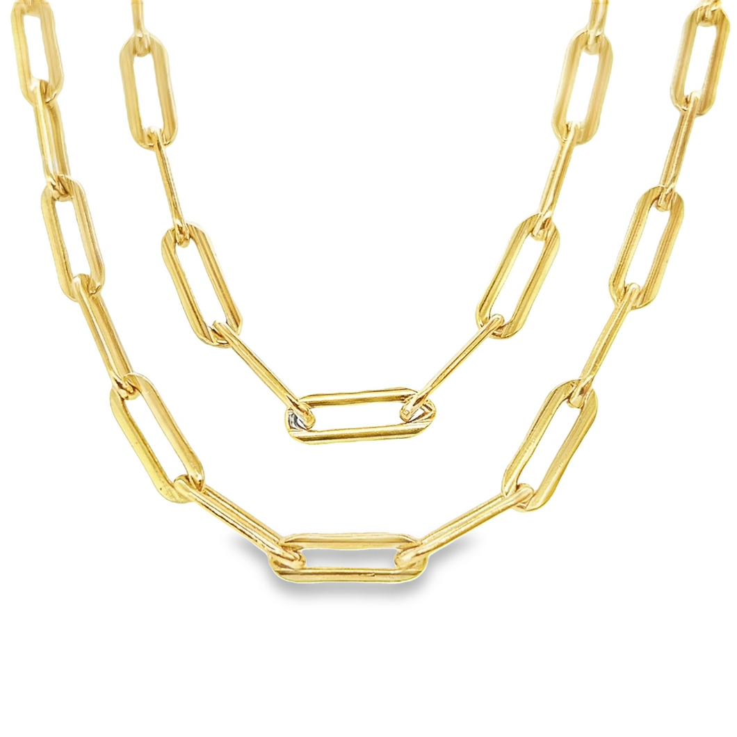 14k Gold Filled  Heavy Paperclip Chain