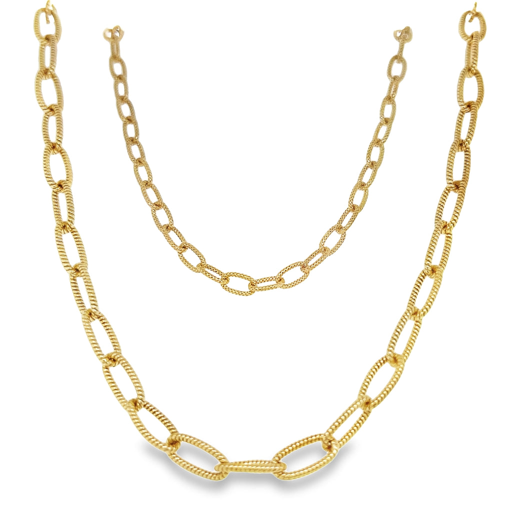 14k gold filled cable link necklace