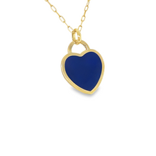 Load image into Gallery viewer, 14kg Lapis, Malachite, Mother of Pearl or Red Carnelian Heart Pendant
