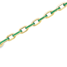 Load image into Gallery viewer, 14kg Green Enamel Link Bracelet
