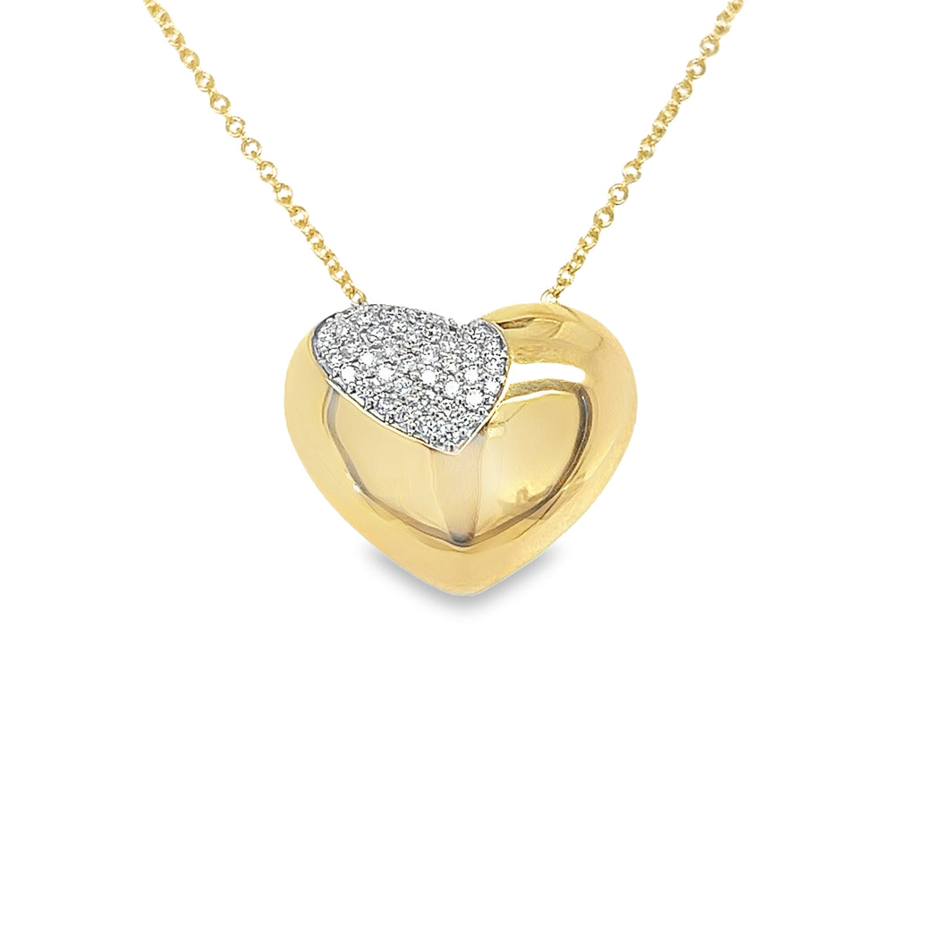 14kg puff heart with modern diamond cut out