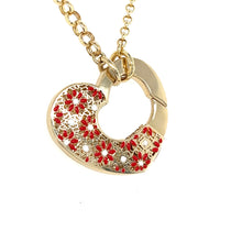 Load image into Gallery viewer, 14kg and Enamel Filigree Heart Pendant
