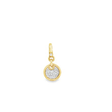 Load image into Gallery viewer, 14kg and White Diamond Disc on Lobster Clasp with Diamond
