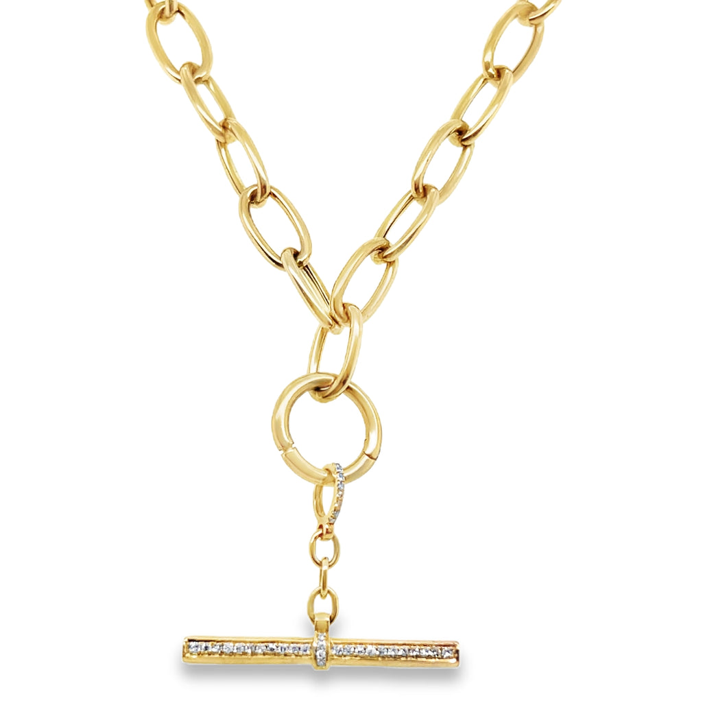 14kg New Oval Chain with Diamond Toggle
