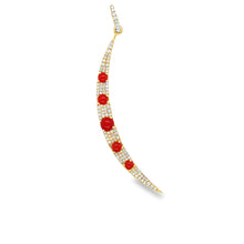 Load image into Gallery viewer, 14kg, Diamond and Coral Moon Pendant
