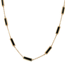 Load image into Gallery viewer, 14kg Red Carnelian or Black Onyx Chiclet Necklace
