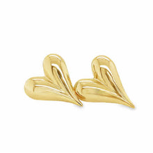 Load image into Gallery viewer, 14kg Dipped Large Heart Earrings
