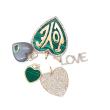 Load image into Gallery viewer, 14kg Lapis, Malachite, Mother of Pearl or Red Carnelian Heart Pendant
