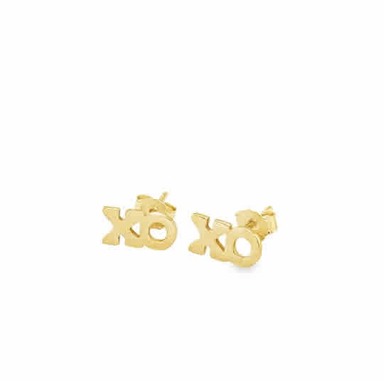 14k Gold XO earrings