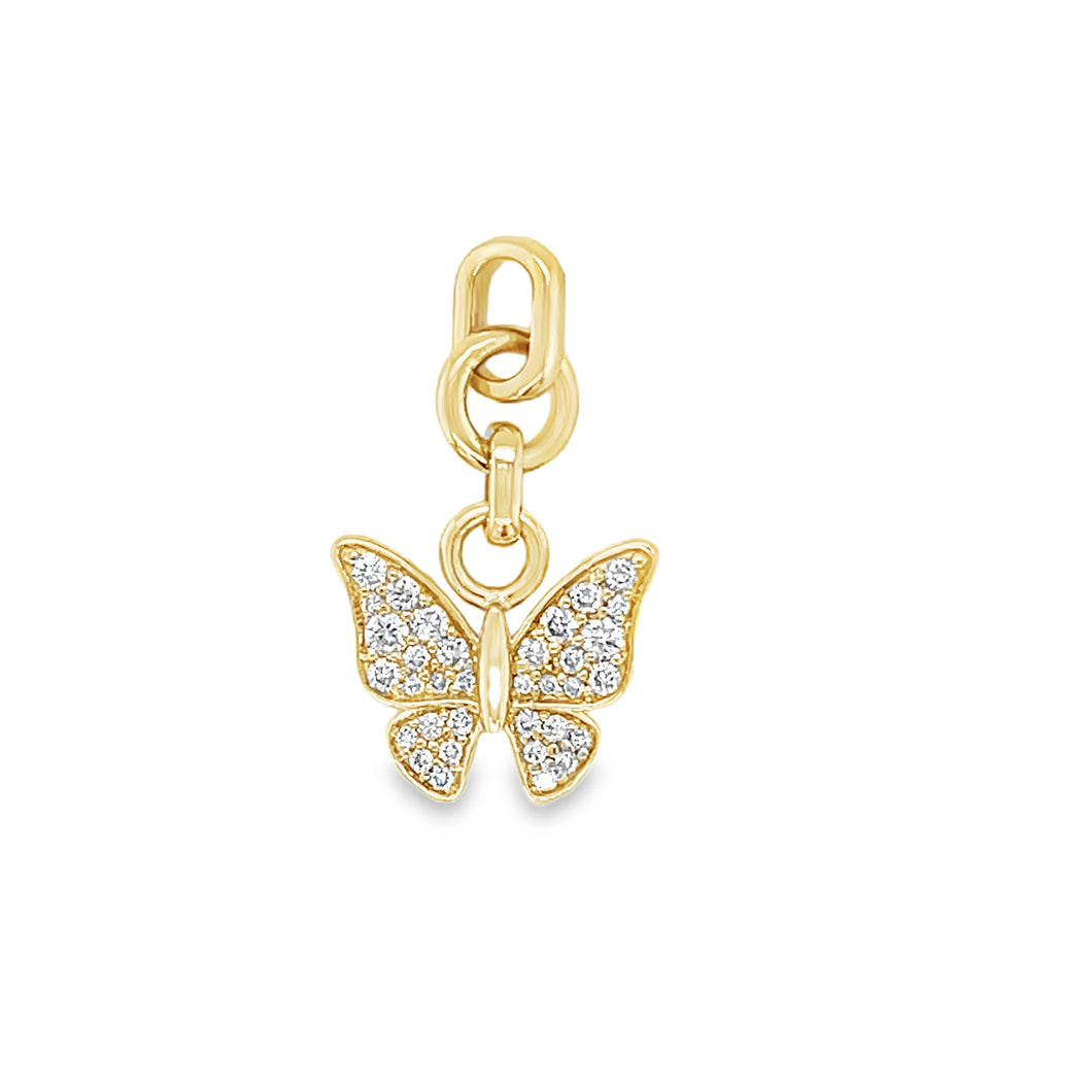 14kg White Diamond Butterfly Pendant