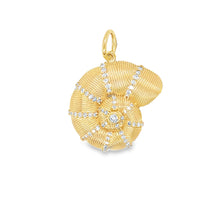 Load image into Gallery viewer, 14kg and Diamond Shell Pendant
