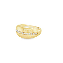 Load image into Gallery viewer, 14kg Dome Ring with Diamond
