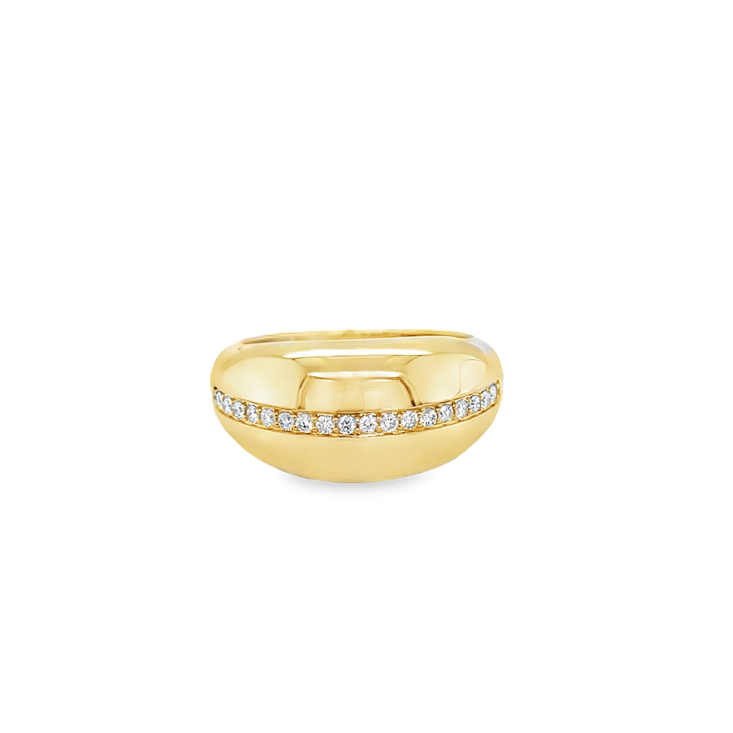 14kg Dome Ring with Diamond
