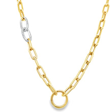 Load image into Gallery viewer, 14kg Oval and Diamond Necklace
