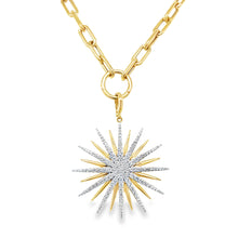 Load image into Gallery viewer, 14kg Oval and Diamond Necklace
