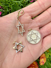 Load image into Gallery viewer, 14kg and White Diamond Elongated Star of David
