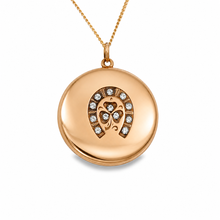 Load image into Gallery viewer, Vintage 14k Gold Filled Good Fortune Locket on Chain
