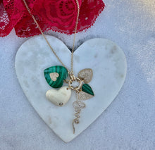 Load image into Gallery viewer, 14kg Green Malachite and Diamond Heart

