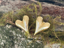 Load image into Gallery viewer, 14kg Dipped Large Heart Earrings
