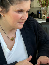 Load image into Gallery viewer, 14k gold Dipped Heart on the rope
