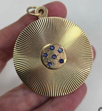 Load image into Gallery viewer, 14kg Vintage Engine Turn and Sapphire Pendant
