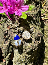 Load image into Gallery viewer, 14kg Lapis, Agate and Diamond Large Scarab Pendant
