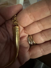 Load image into Gallery viewer, Vintage Gold Dipped Horn Necklace
