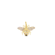 Load image into Gallery viewer, 14kg and White Diamond Bee Pendant
