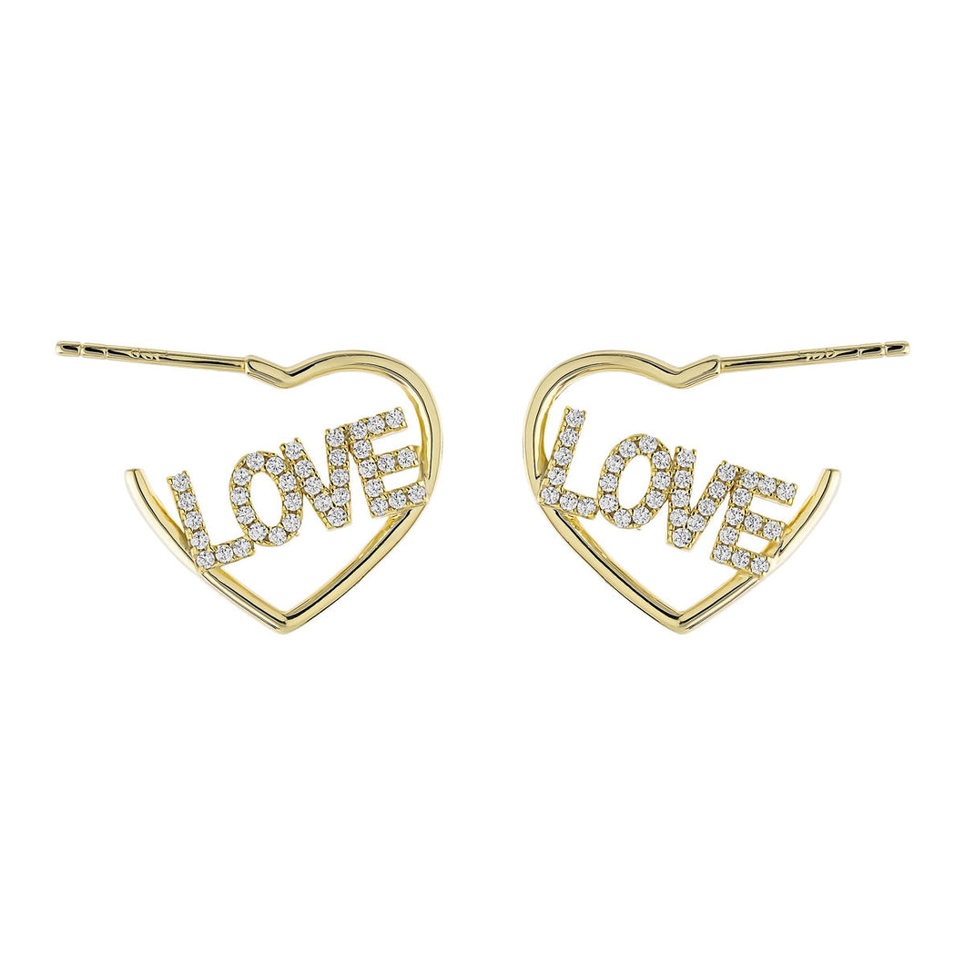 LOVE Heart Earrings